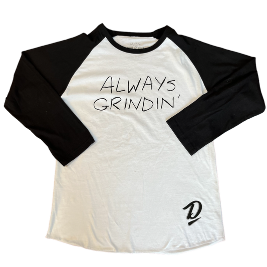 Always Grindin' Scribbles 3/4 Baseball Tee